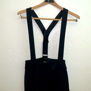 Express Black Skinny Overalls